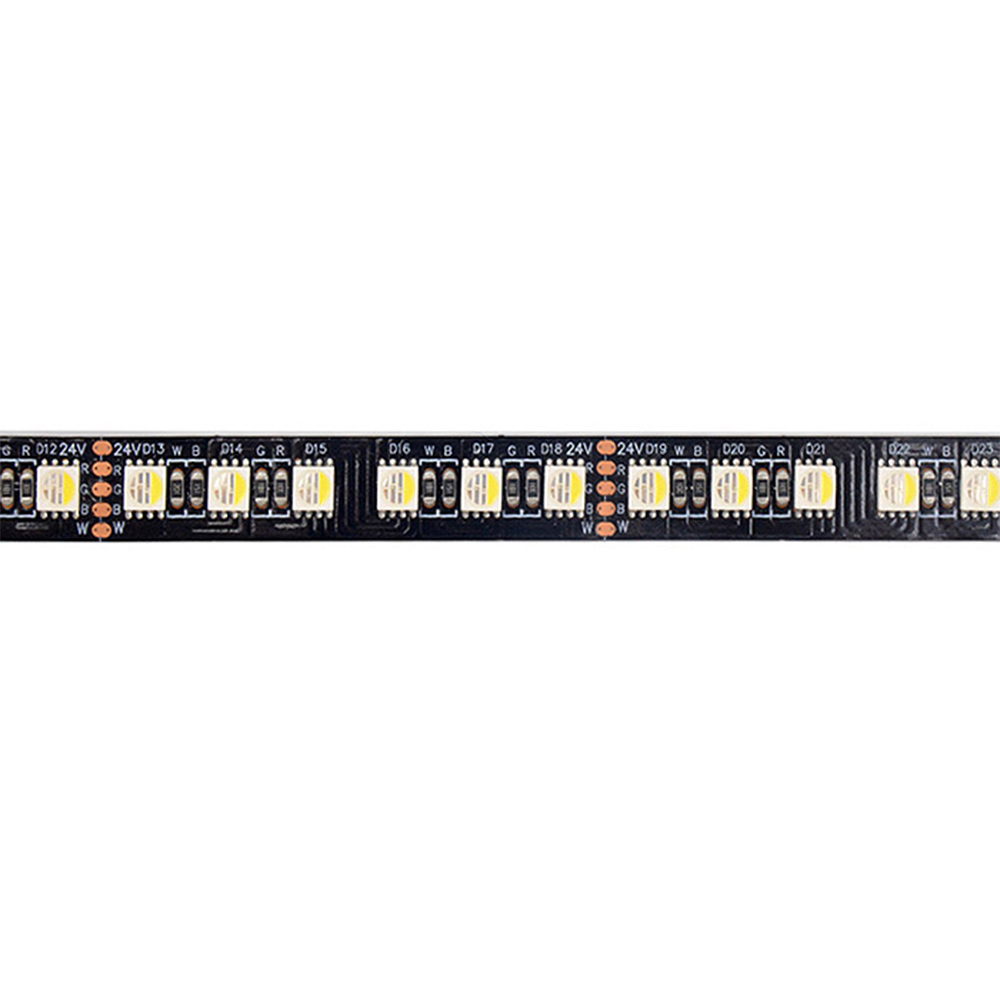 RGBW Multi Color LED Lights 96LEDs m 24V Black PCB LED Strip 3000K 4000K 6000K White FSLRGBW 4T1 5050X480 B 60.98